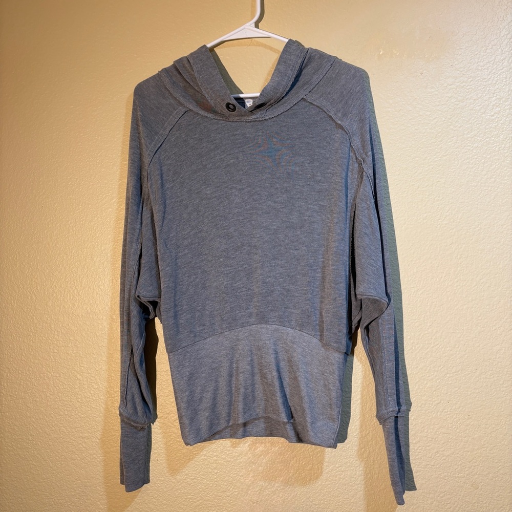 Free People FP Movement Gray Athletic Hooded Sweatshirt XS